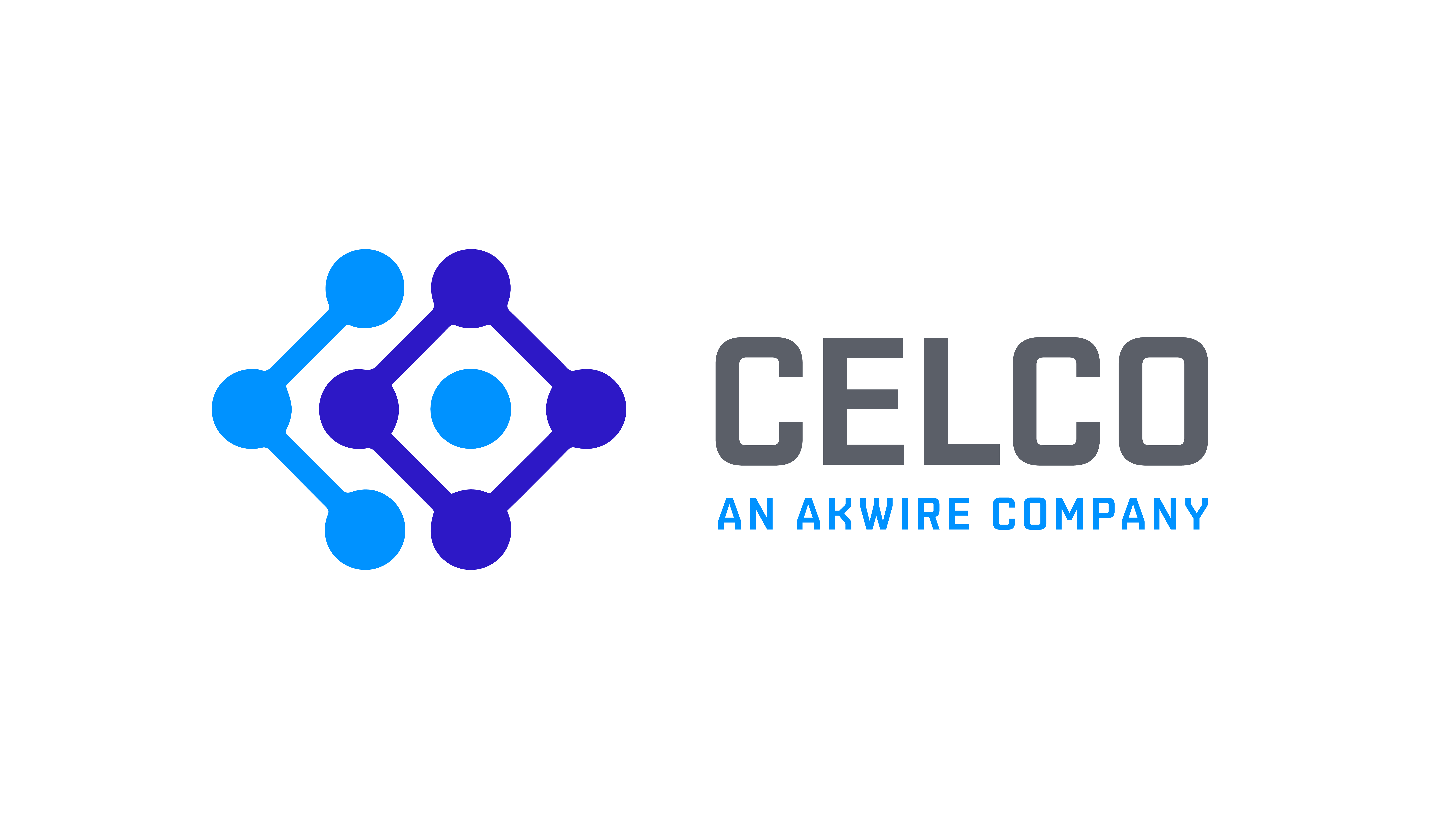 Celco logo featuring connected blue and purple nodes – Celco, Springfield, VA